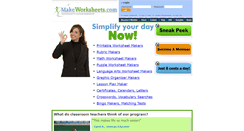 Desktop Screenshot of makeworksheets.com